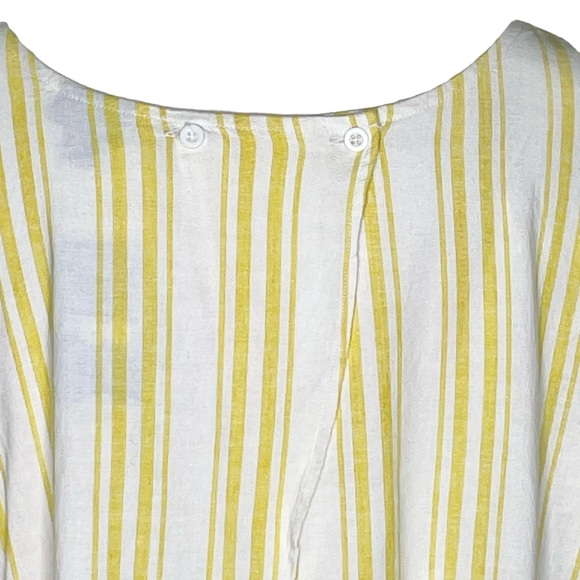 Torrid 0 Linen Cross Back Cropped Tank in ember stripe - Picture 6 of 11